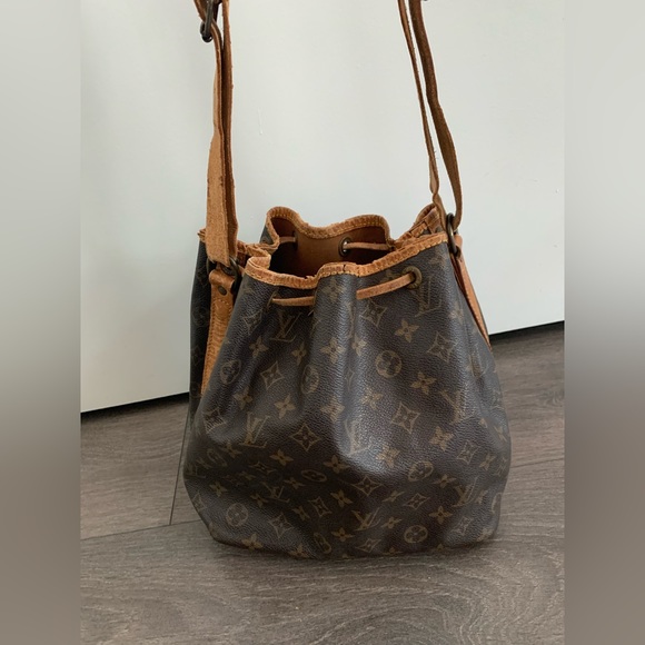 Authentic Louis Vuitton bag handbag shopper tote leather monogram brown tan LV - Picture 15 of 16